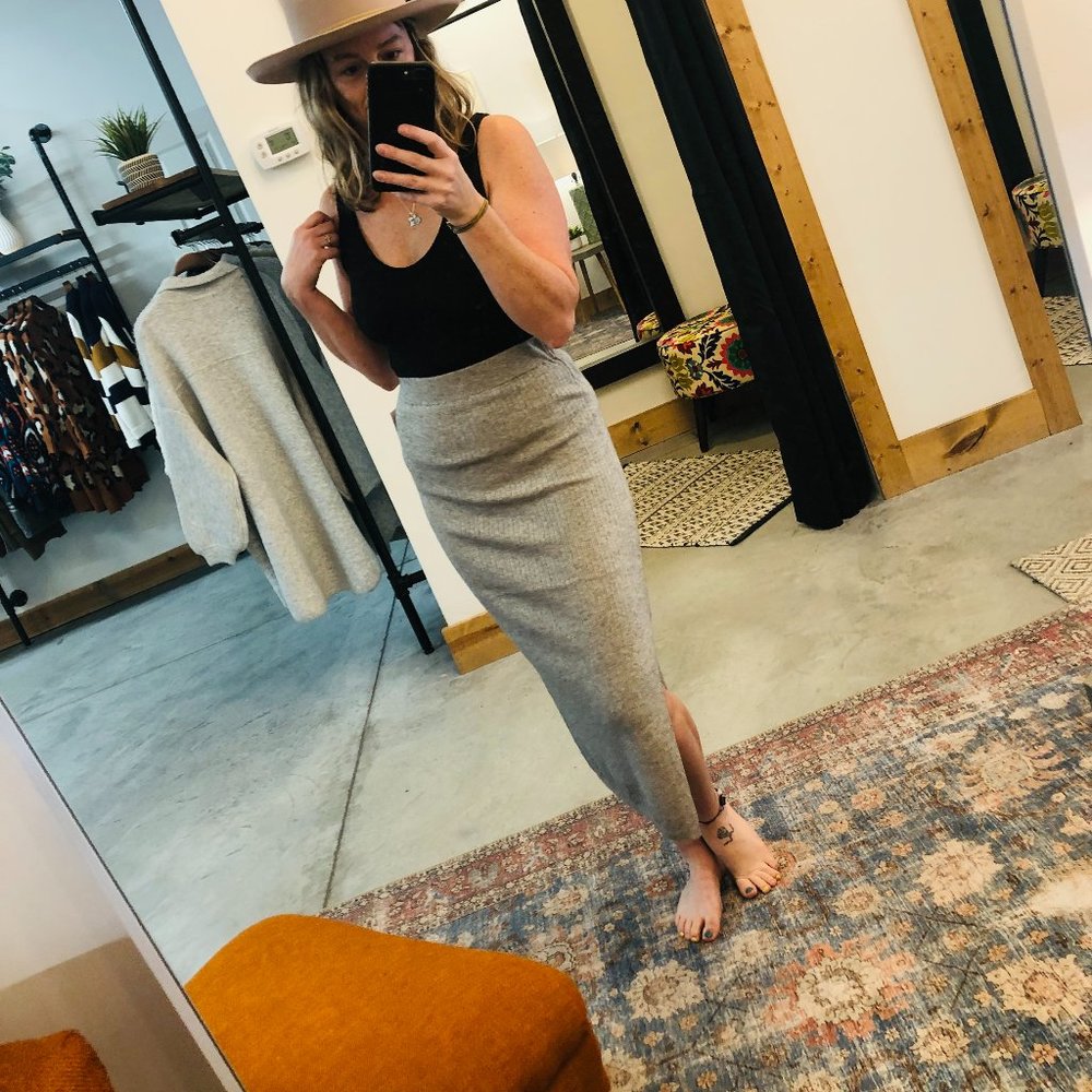 Ribbed Knit Skirt